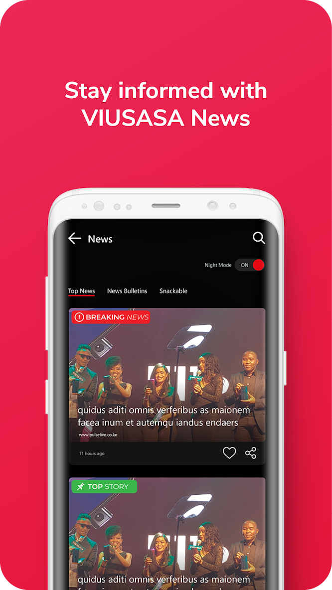 High-traffic media platform screen